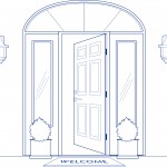Single Door with side lights and trandsom